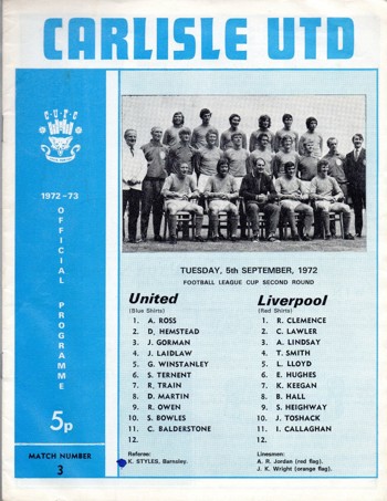 Match programme